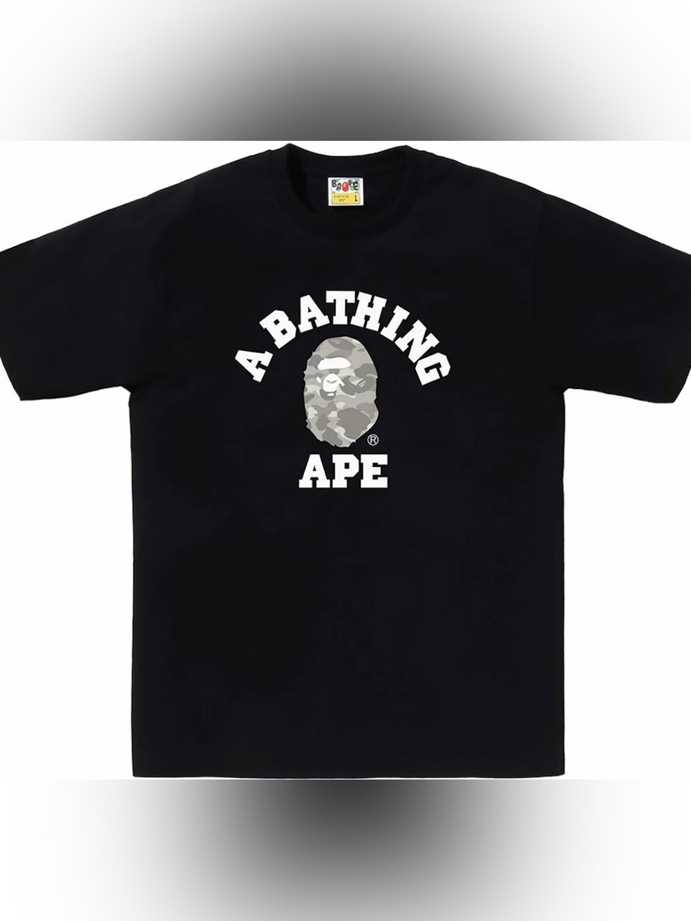 Bape men’s ABC Camo Black Tee gray Ape Head S m l xl